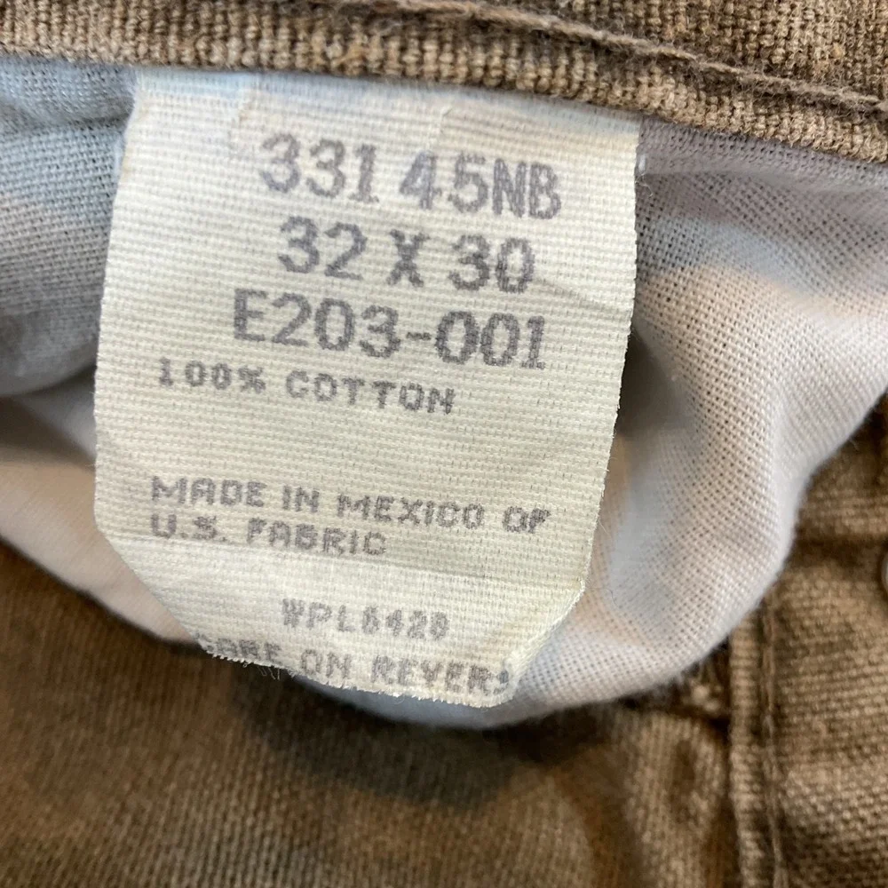 Wrangler Rugged Wear Mens 32x30 Brown Tan Canvas Field Hunting Brush Pants READ